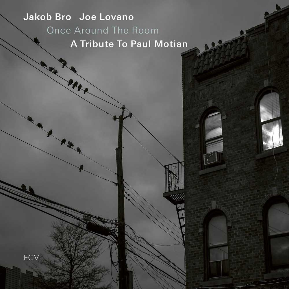 Album cover for "One Around The Room: A Tribute to Paul Motian" by Jakob Bro and Joe Lovano.